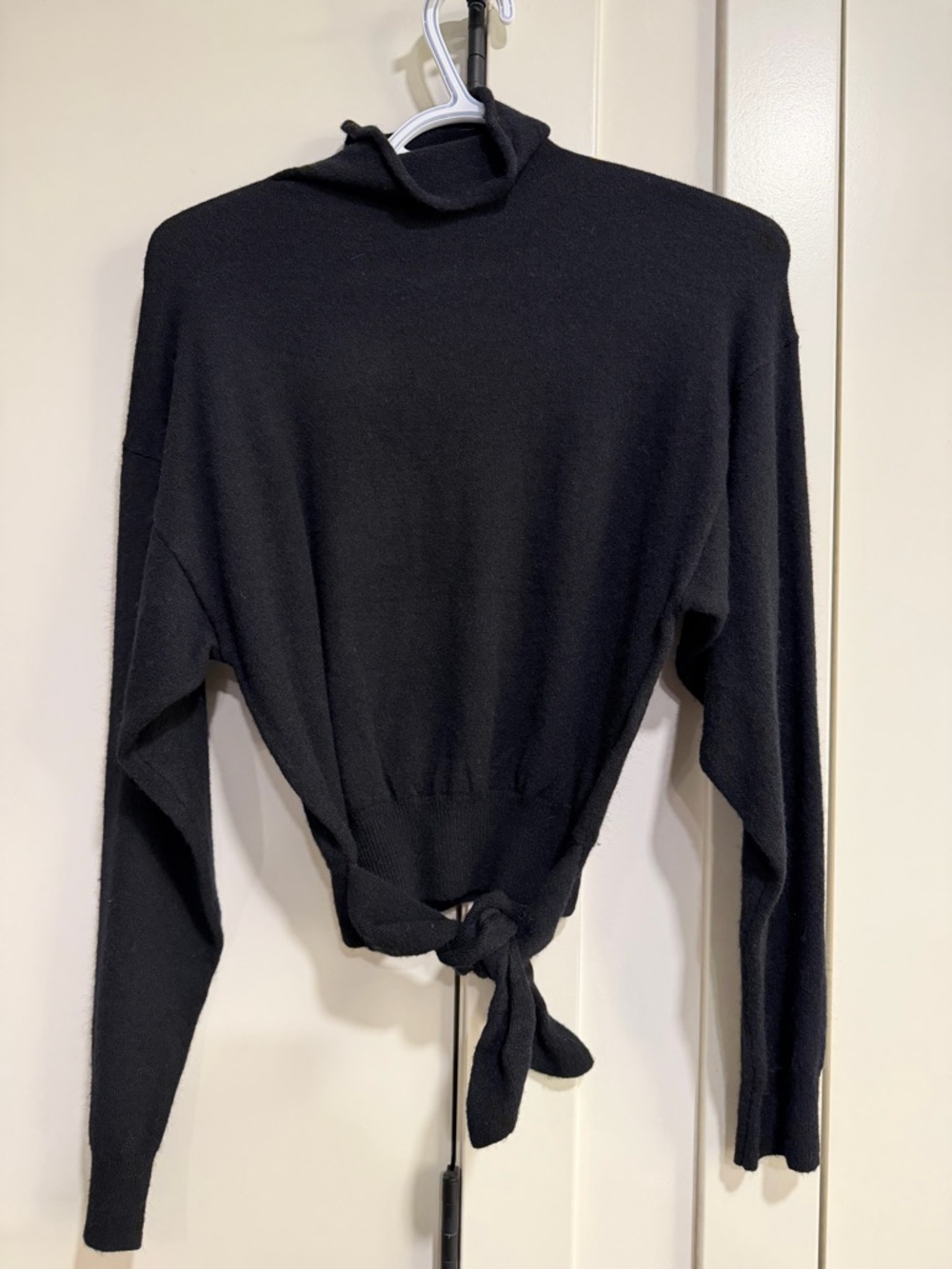Wilfred Black Tie-Waist Turtleneck Sweater - Women